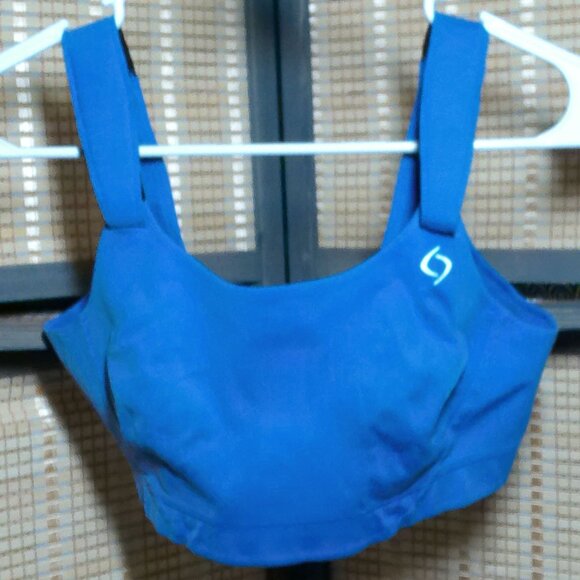 Moving Comfort Blue U-back Running Bra - Picture 1 of 4